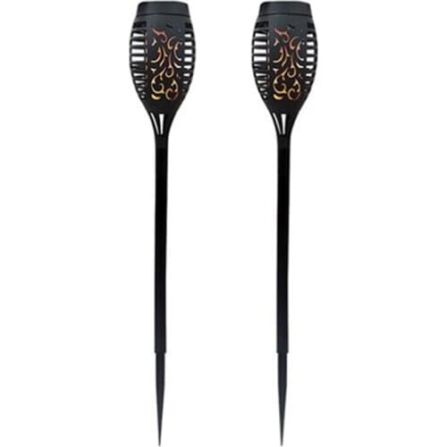 2 Pcs LED Solar Flame Light Lamp Flickering Waterproof Garden Decoration Landscape Lawn Lamp Path Lighting Torch Outdoor