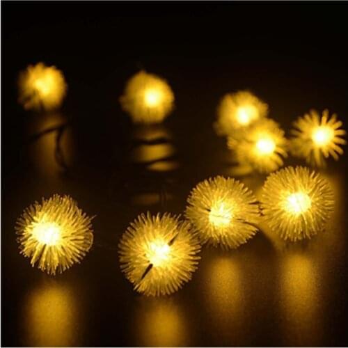 20 LED String Lights Rattan Ball Garlands Holiday Wedding Party Decoration Christmas Fairy Light for Indoor Room Fluffy Lights