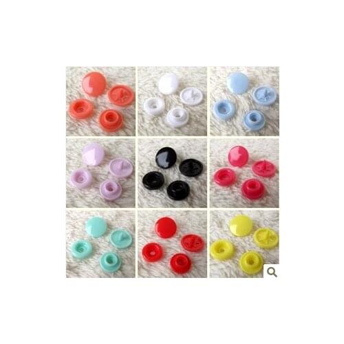 200sets/lot 9 colors plastic nylon snap fastener 4-part buttons for kidswear, rainwear free shipping T-5-001