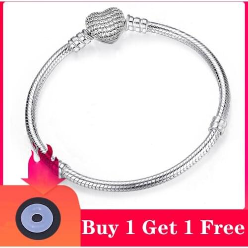 2021 Trend High Quality Authentic Silver Color Snake Chain Womens Bracelet Fit DIY Charm Bracelet For Women DIY Jewelry Making