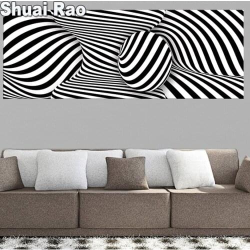 5d large full square diamond painting Round diamond embroidery White and Black Spiral paintings cross stitch mosaic home art