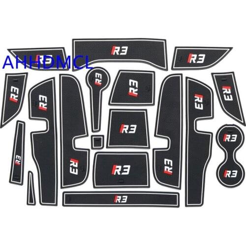 AHHDMCL Non-Slip Car Door Gate Slot Mats Cup Armrest Storage Pad For JAC Refine R3