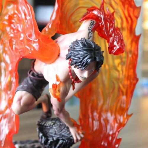 Anime One Piece Ace Portgas D Ace Luffy Sabo Fire Fist PVC Action 28CM Figure Collectible Model Toy Figurine Kids Gift Doll