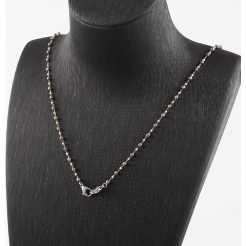 Sanying M87008 Fashion Eyeglasses Chain Mask Chain Stainless Steel Beads Chain For Women Jewelry Making Accessories,72.7cm/lot