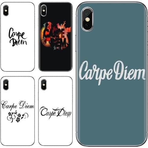 Carpe-Diem-C-Quote-Black-and-White Soft Cover Bag For Xiaomi poco X3 nfc F2 Pro M3 Mi 5X 6X Max Mix 1 2 2S 3 Mi5 Mi6 Mi3 Mi4