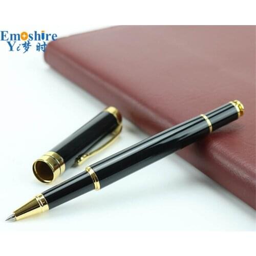 Black Gel Pen Business Gifts Metal Signature Pen Advertising Gifts Custom Logo Ballpoint Pen Wholesale for Stationery Store P419
