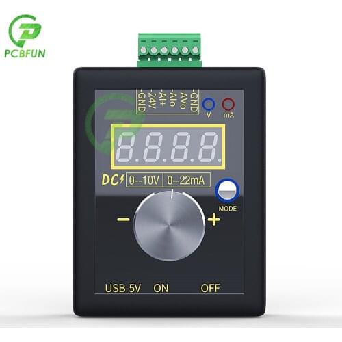 Digital Voltage Current Signal Generator 0-10V Debug Source Calibrator 0-20mA Current Transmitter DC 5V Micro USB Power Supply