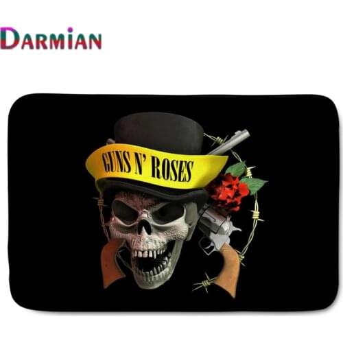 DARMIAN Cool Punk Skull 3D Pattern Print Carpet for Living Room Flannel Mats Rugs Home Bedroom Decor Creative Alfombras de salon