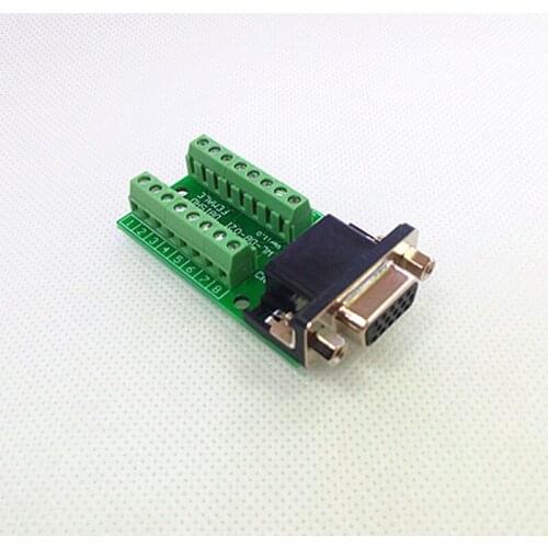 DB15HD Female Breakout Board, DSUB Header Breakout Board, Terminal Block DSUB Module