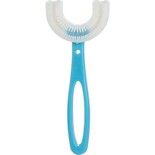 W3JF U-Shaped Child Toothbrush Manual Silicone Baby Yoothbrushing Artifact Oral Care