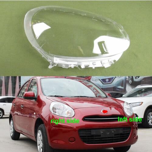 For Nissan March 2010 2011 2012 2013 2014 2015 Headlight Cover Headlamp Shell Glass Lens Lampshade Transparent Shade Mask