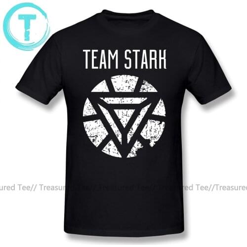 Robert Downey Jr T Shirt Team Stark Civil War T-Shirt 4xl Printed Tee Shirt Streetwear Fun Short-Sleeve Tshirt