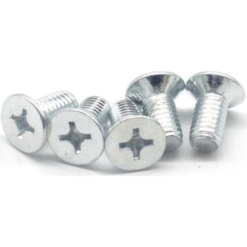 M3 M4 M5 M6 M8 phillips flat countersunk head screw cross bolt mechanical screws carbon steel galvanized white
