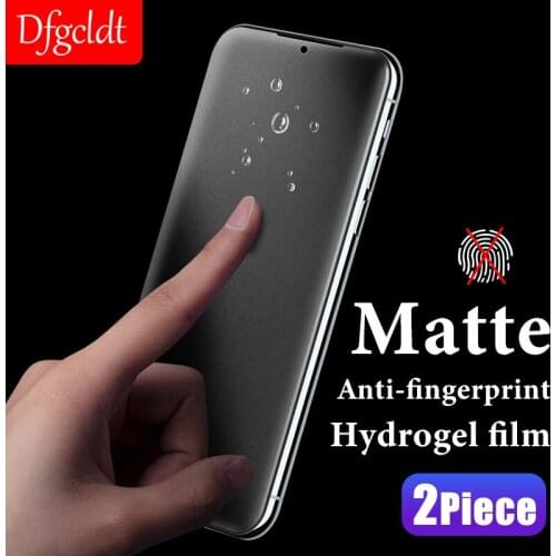 2pcs No fingerprint Matte Screen Protector for Xiaomi Poco X3 GT Nfc M3 Hydrogel Film Redmi Note 10 10s 8 8t 9 7 K40 K30 Pro Max
