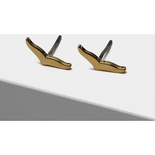 Amorita boutique 925 silver mustache design fashion stud earrings