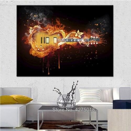 5D DIY Diamond Painting guitar art 3D Square Round Drill Rhinestone Embroidery Cross Stitch Mosaic Kits music painting YG1802