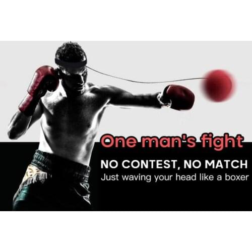 2021 New nylon belt boxing reaction ball head-mounted Sanda combat training equipment head-mounted boxing speed ball Punching