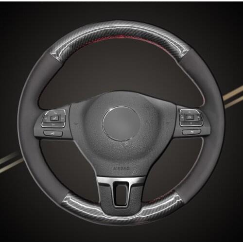 Car Braiding On The Steering Wheel Cover for Volkswagen VW Tiguan Golf Plus Passat CC Jetta Sharan EOS Caddy Auto Braid Covers