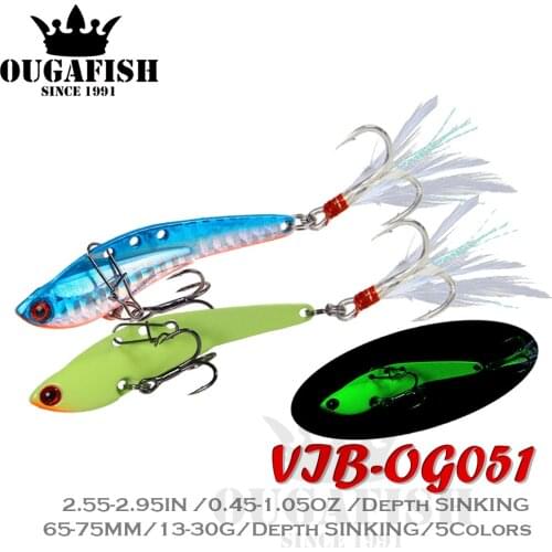 Vibration Fishing Lure Sinking Metal Hard Baits Weights 13-30g Sequin VIB Jigs Bass Feather Hooks Lures Pesca Perch Fish Tackle