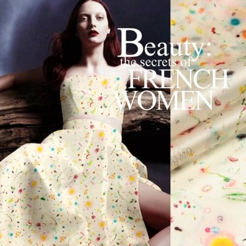 135 cm wide silk organza fabric 14 mm printed silk fabric for dress crisp dress organza satin fabric wholesale silk cloth