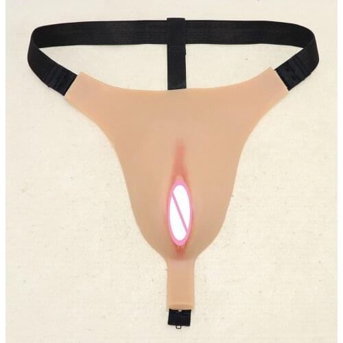 Silicone Realistic Vagina Panties Crossdresser Artificial Sex Fake Boxer Underwear Transgender Drag Queen Male to Female