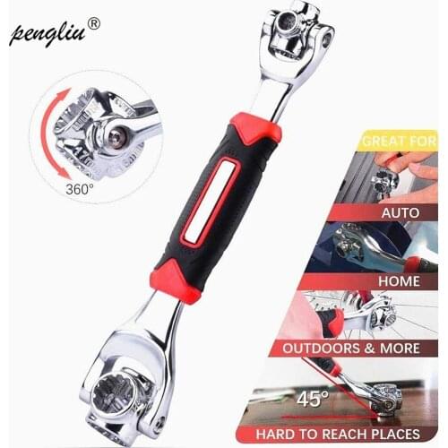 48 in 1 Socket Wrench Rotary Spanner Work with Spline Bolts Torx 360° Rotation Spanner Universal Furniture Car Repair Hand Tool