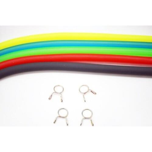 Universal 5M 8MM Motorcycle Fuel Filter Petrol Pipe Hose Line Scooter Fuel Gas Lines+4 Clips Moto Hose Tubes Oil Delivery Tube