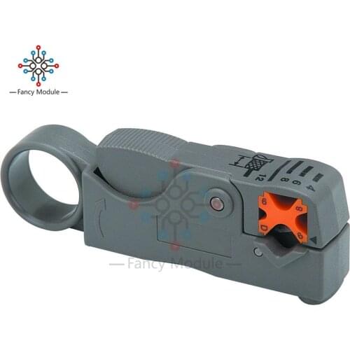 Rotary Coaxial Cable Stripper for RG-58 RG-59 RG-6 RG-8X Mini-8 and LMR-240 Coax Wires Stripper