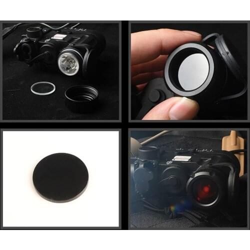 WADSN 2pcs Tactical Flashlight IR Filter For DBAL-D2 Weapon Gun Light Airsoft Lights IR Infrared Glass Hunting Accessories