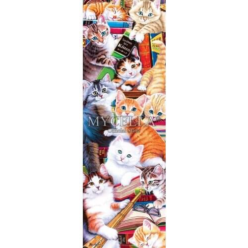 Animals 5d Diy Diamond Painting Kittens Literature Art Cartoon Cats Cross Stitch Diamond Embroidery Full Mosaic Home Decor Gifts