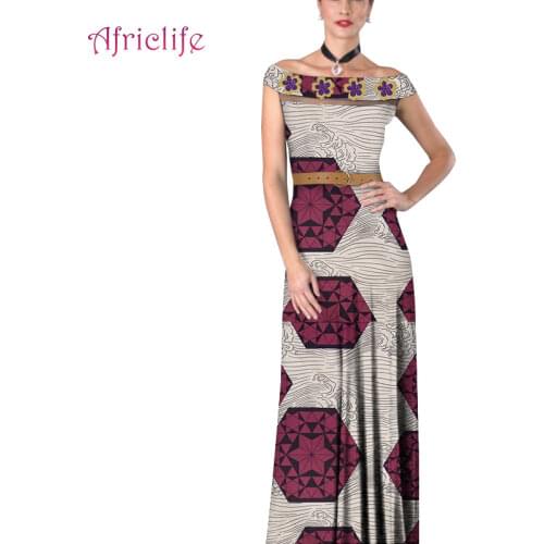 African Woman Boubou Plus Size Clothing for Women Party Wedding African Maxi Dresses Sexy Lady Bazin Rich Print Outfit WY8986