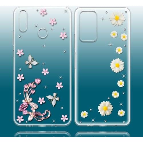 Honor 10X Lite Case Clear Soft Cover For Huawei Honor 9X Lite 30S 30i 20s 20e 30 20 Pro Huawei P40 Lite 5G Y7A Y9A Bling 3D Case