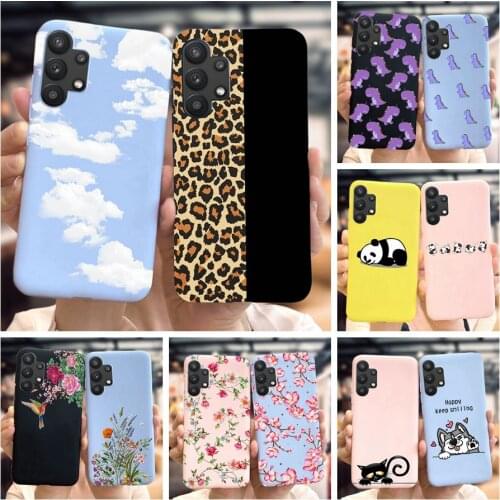 For Samsung Galaxy A32 A 32 2021 Case Cover Soft TPU Fashion Leopard Clouds Cases For Samsung A32 4G 5G SM-A325F SM-A326B Fundas