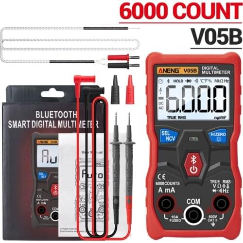 V05B Digital 6000 Counts Auto Ranging Bluetooth Multimeter Professional AC/DC Current Voltage Tester True RMS Multimetro