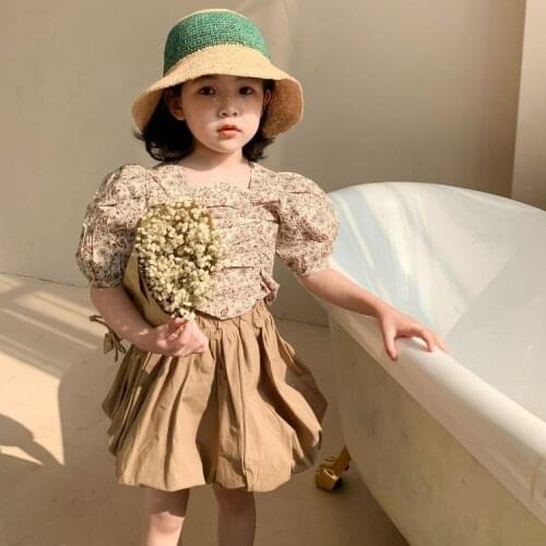 Mihkalev Children Summer Set 2021 Kids 2pieces Clothing Sets Short Sleeve Tshirt And Skirt Girl Princess Clothing Set Outfits