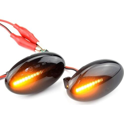 2pcs For Mercedes Benz Smart W450 W452 A-Class W168 Vito W639 W447 W415 Dynamic LED Car Side Marker Lights Repeater Signal Light