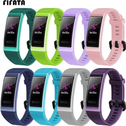 FIFATA Colorful Soft Replacement Silicone Sport Strap For Huawei Band 3 Smart Bracelet For Huawei Band 3 Pro Watch Accessories
