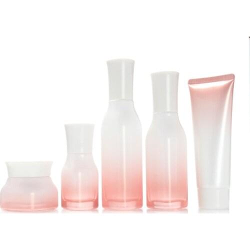 50pcs 120ml 100ml 40ml square essential oil lotion bottle perfume spray pump bottle 50G cream empty jar cosmetic packaging