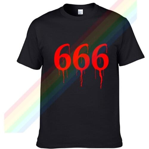 Satan Evil Red Terror Of The 666 Logo T Shirt For Men Limitied Edition Unisex Brand T-shirt Cotton Amazing Short Sleeve Tops
