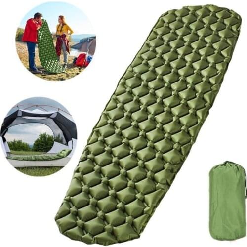 Camping Sleeping Pad - Mat, Ultralight 16.6 OZ, Best Pads For Backpacking, Hiking Air Cushion Mattress Inflatable Camp Sleep Pad