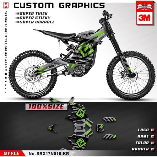 KUNGFU GRAPHICS Vinyl Decal Stickers Complete Wraps Kit for Sur-Ron Light Bee X/S Electric Bike (Style no. SRX17N016-KR)