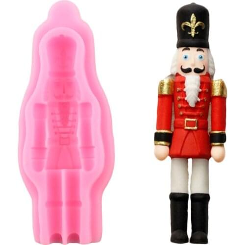 Cartoon Soldier Silicone Mold Birthday Candy Clay Resin Molds Chocolate Moulds Cupcake Topper Fondant Cake Decorating Tools