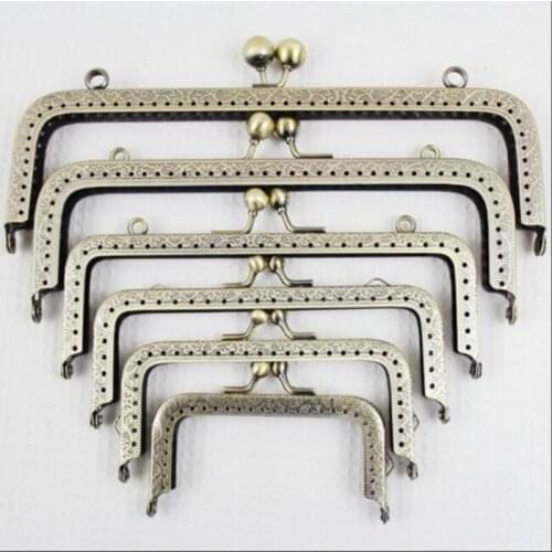 New Bag Accessories Metal Purse Bag Frame Kiss Clasp Lock For Making Handbags & Purse Bronze Tone
