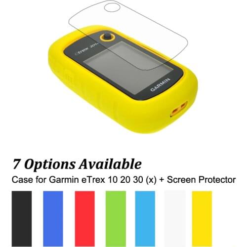 Hiking Handheld GPS Navigator Accessories Silicon Rubber Case + LCD Screen Protector for Garmin eTrex 10 20 30 10x 20x 30x 201x