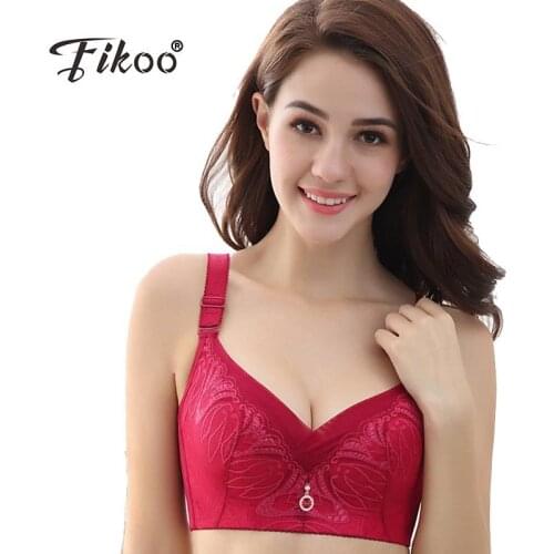 Fikoo Sexy Ultra-thin Slim SpongeLess Gather Bra Plus Size Women Bras Underwere #Z012
