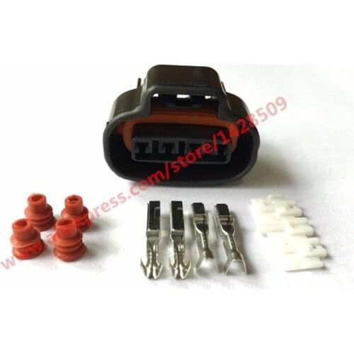 10 Sets 2JZ-GE Distributor Crank 4 Pin Female Wire Connector TPS Boost Sensor Oval Ignition Coil Connector Sumitomo For Toyota