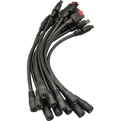 DC Connector of Battery Charger for Electric Vehicle 5.5-2.1 mm DC Bus Head to 30A Bipolar Plug Connector