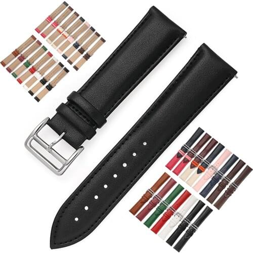 20mm 22mm High Quality Classic Genuine Leather Business Sports Strap For Samsung Watch/Galaxy/Gear S3/Amazfit For Huawei Watch