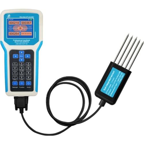 RS485 Soil PH NPK EC Moisture Temperature Sensor Analyzer with Handheld Display Terminal