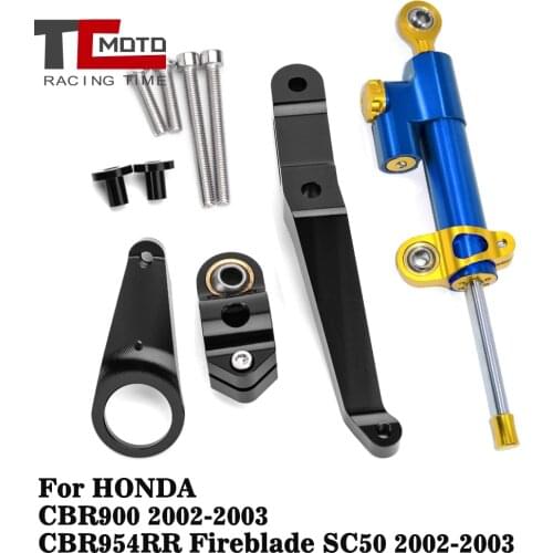 Accessories For HONDA CBR954RR 2002 2003 CNC Steering Damper Stabilizer Shock Absorber Direction Mount Bracket CBR 954 RR